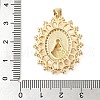 Brass Micro Pave Clear Cubic Zirconia Pendants KK-I712-21G-3