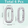 SUNNYCLUE 6Pcs Brass Spring Gate Rings FIND-SC0010-96B-2
