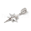 Brass Micro Pave Cubic Zirconia Pendants KK-U047-11P-2