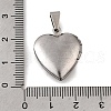 316 Stainless Steel Locket Pendants STAS-C123-02C-P-3