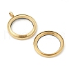 304 Stainless Steel Floating Locket Pendants STAS-E443-41G-02-2