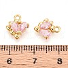 Brass Micro Pave Cubic Zirconia Charms KK-N263-89G-3