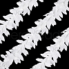 AHADERMAKER 5 Yards Polyester Chiffon Leaf Lace Ribbon DIY-GA0007-32C-1