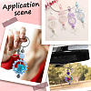 SUNNYCLUE 36Pcs 6 Colors UV Plating Acrylic Linking Rings MACR-SC0001-46-5