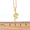 304 Stainless Steel Snake Pendant Necklaces for Women Men NJEW-Z063-03G-02-3