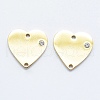 316 Surgical Stainless Steel Micro Pave Cubic Zirconia Links connectors STAS-K178-15G-1