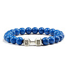 Blue turquoise alloy dumbbell jewelry bracelet for men's high-end and versatile accessories GK5142-11-1