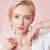 CHGCRAFT 50Pcs 5 Style Alloy Rhinestone connector Charms ALRI-CA0001-12-6