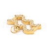 316 Stainless Steel Micro Pave Cubic Zirconia Pendants STAS-K284-01J-G-2