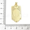 Brass Micro Pave Cubic Zirconia Pendants KK-D317-127G-3