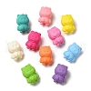 Rubberized Style Acrylic Beads MACR-D025-04-1