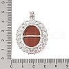 Dyed & Heated Natural Red Tiger Eye Pendants G-A226-03P-01-3