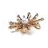 Alloy Rhinestone Brooch for Backpack Clothes JEWB-P046-05A-G-3