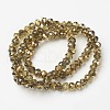 Electroplate Transparent Glass Beads Strands EGLA-A034-T3mm-O13-2