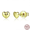 925 Sterling Silver Stud Earrings EJEW-FF0008-002G-2