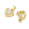 Brass Micro Pave Cubic Zirconia Pendants KK-K293-47A-G-2