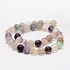 Natural Fluorite Bead Strands G-K153-B36-8mm-3