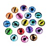 Dragon Eye Half Round/Dome Printed Glass Cabochons GGLA-A002-35mm-AB-1