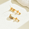 Brass Colorful Cubic Zirconia Teardrop Dangle Stud Earrings SA6678-5