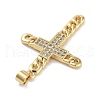 Rack Plating Brass Clear Cubic Zirconia Pendants KK-M293-12G-2