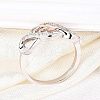 Zinc Alloy Rhinestone Finger Rings for Women FS-WG08E4B-01-3