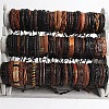 PU Leather Cord Bracelets for Men Women WGFF396-02-1