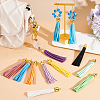   22Pcs 11 Colors Imitation Leather Tassel Pendants FIND-PH0007-53-4