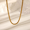 Stainless Steel Cuban Link Chain Bracelets & Necklaces Sets for Women FI8814-1-2