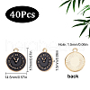 SUNNYCLUE Clock Alloy Enamel Pendants ENAM-SC0003-47A-2