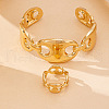 Coffee Bean Alloy Cuff Bangles & Rings Sets FS-WG0F6B5-01-1