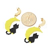Glass Seed Beads Dangle Stud Earrings EJEW-MZ00411-4