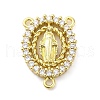 Brass Clear Cubic Zirconia Virgin Mary Chandelier Component Links KK-D325-07G-02-1