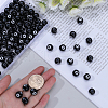 SUNNYCLUE 100Pcs 8 Ball Spray Painted Acrylic Beads SACR-SC0001-33-3