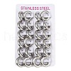 202 Stainless Steel Polishing Hoop Earrings EJEW-M106-02P-08-3