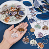 Natural & Synthetic Gemstone Keychain PALLOY-FH00034-3