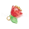 30Pcs Glass Pendants PALLOY-JF04000-01-5