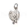 Brass Micro Pave Clear Cubic Zirconia Pendants KK-P308-81P-1