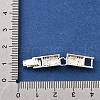 Brass Micro Pave Clear Cubic Zirconia Fold Over Clasps KK-R222-03S-3