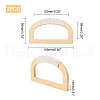 WADORN 2Pcs Wood Bag Handles WOOD-WR0001-01-4