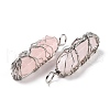 Natural Rose Quartz Big Pendants G-I322-02P-03-4