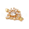 Brass Micro Pave Cubic Zirconia Pendants KK-F898-03G-2