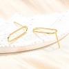 Brass Stud Earrings X-KK-T038-484B-3