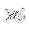 Tibetan Style Alloy Message Pendants TIBEP-Q043-099-RS-2