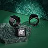 Unicraftale 3Pcs 3 Size 304 Stainless Steel Rectangle Signet Finger Rings RJEW-UN0001-26B-2