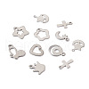  Jewelry 90Pcs 9 Style 304 Stainless Steel Charms STAS-PJ0001-41-2