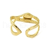 Ion Plating(IP) Round Natural Black Onyx Finger Rings RJEW-H233-01G-03-4