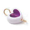 Transparent Acrylic Heart Connector Charms PALLOY-JF03546-4