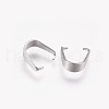 Tarnish Resistant Stainless Steel Snap on Bails STAS-F166-03P-2