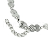 Non-Tarnish 304 Stainless Steel Heart Link Bracelets for Women BJEW-A007-02P-3