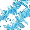 Natural Crackle Quartz Crystal Dyed Beads Strands G-I345-03B-4